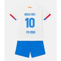 Dres Barcelona Ansu Fati #10 Gostujuci za djecu 2023-24 Kratak Rukav (+ kratke hlače)